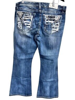 Miss Me Women's Mid-Rise Easy Bootcut Jeans Size 36